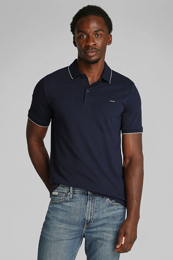 Calvin Klein Polo Yaka Erkek T-shirt LACİVERT Calvin Klein Polo Yaka Erkek T-shirt LACİVERT