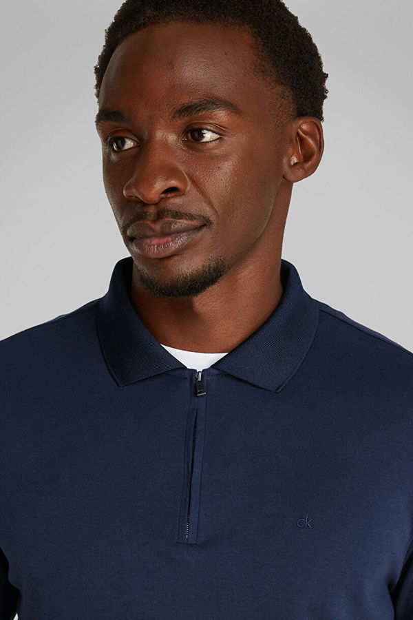 Calvin Klein Polo Yaka Erkek T-shirt LACIVERT Calvin Klein Polo Yaka Erkek T-shirt LACIVERT