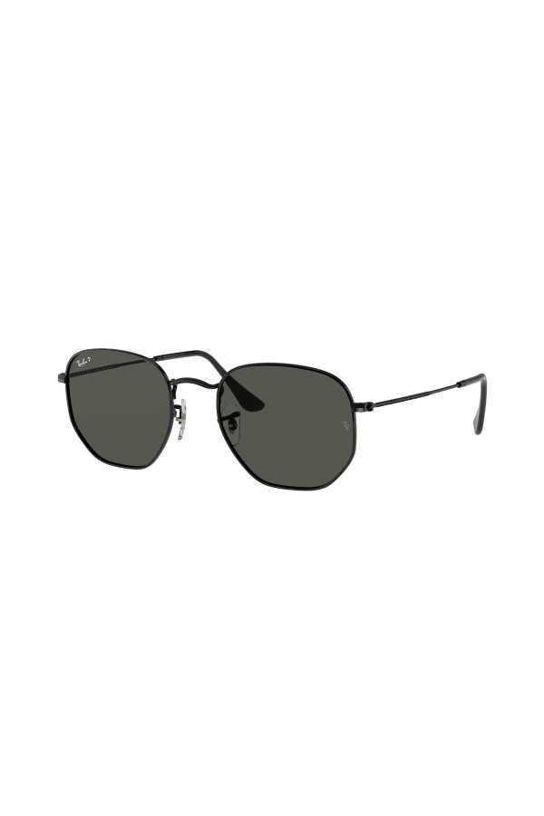Ray-Ban Hexagonal Flat Lenses Unisex Polarize Güneş Gözlüğü SİYAH