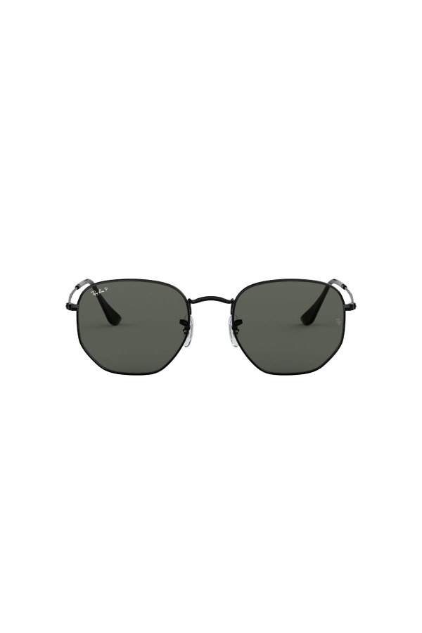 Ray-Ban Hexagonal Flat Lenses Unisex Polarize Güneş Gözlüğü SİYAH-GRİ