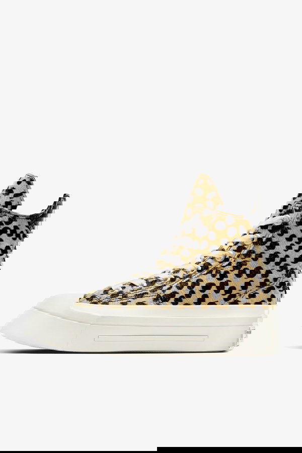 Converse Chuck 70 Leopard Print De Luxe Squared Kadın Platform Sneaker SIYAH