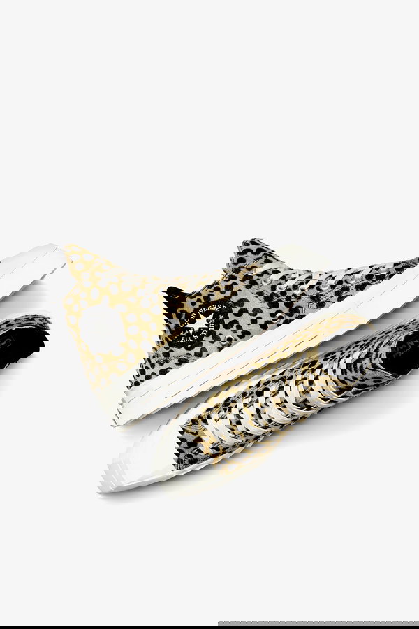 Converse Chuck 70 Leopard Print De Luxe Squared Kadın Platform Sneaker SIYAH