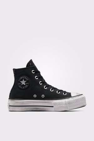 Converse Chuck Taylor All Star Lift Chrome Kadın Platform Sneaker SIYAH