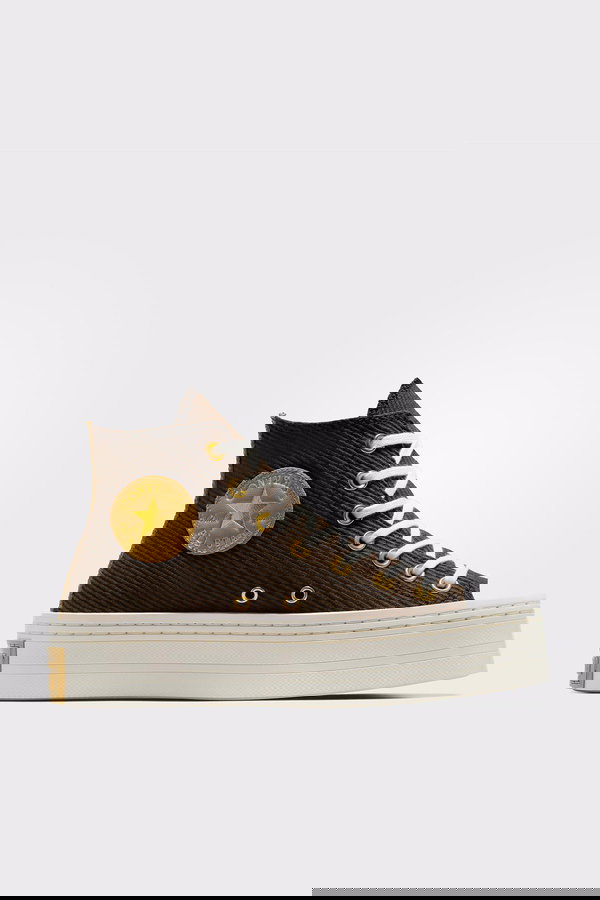 Converse Chuck Taylor All Star Modern Lift Corduroy KadınPlatform Sneaker KAHVERENGI