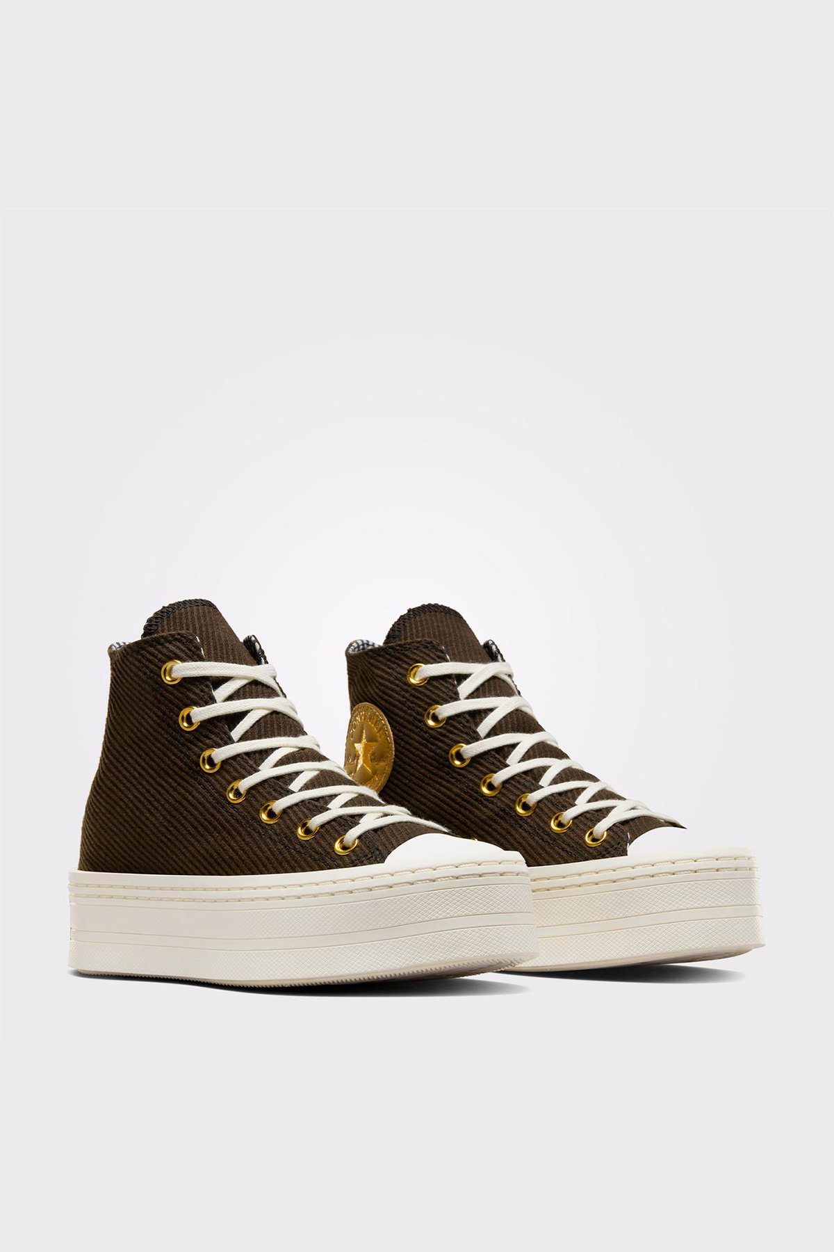 Converse Chuck Taylor All Star Modern Lift Corduroy KadınPlatform Sneaker KAHVERENGI