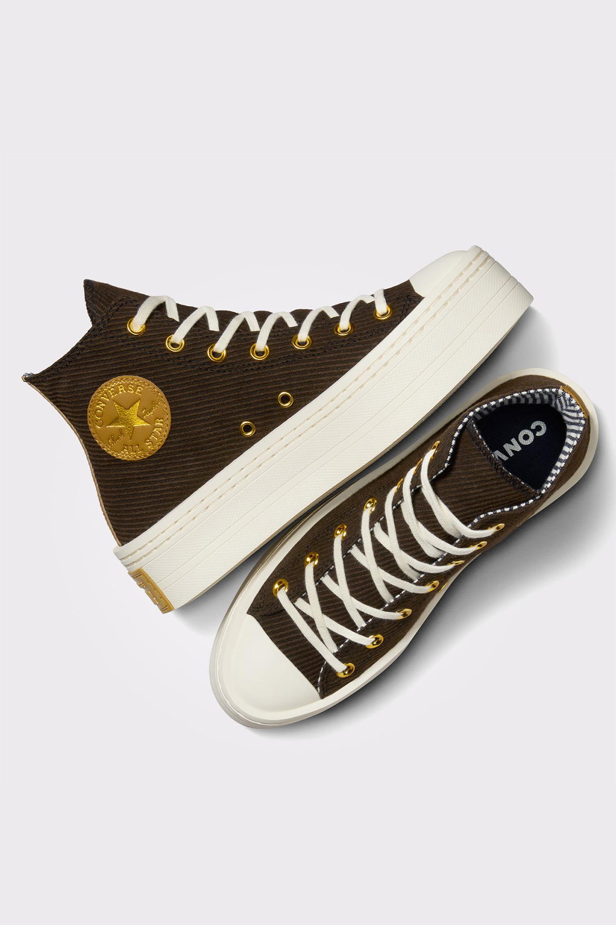 Converse Chuck Taylor All Star Modern Lift Corduroy KadınPlatform Sneaker KAHVERENGI