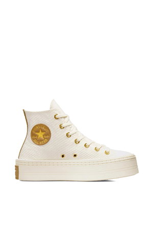 Converse Chuck Taylor All Star Modern Lift Corduroy Kadın Platform Sneaker KREM