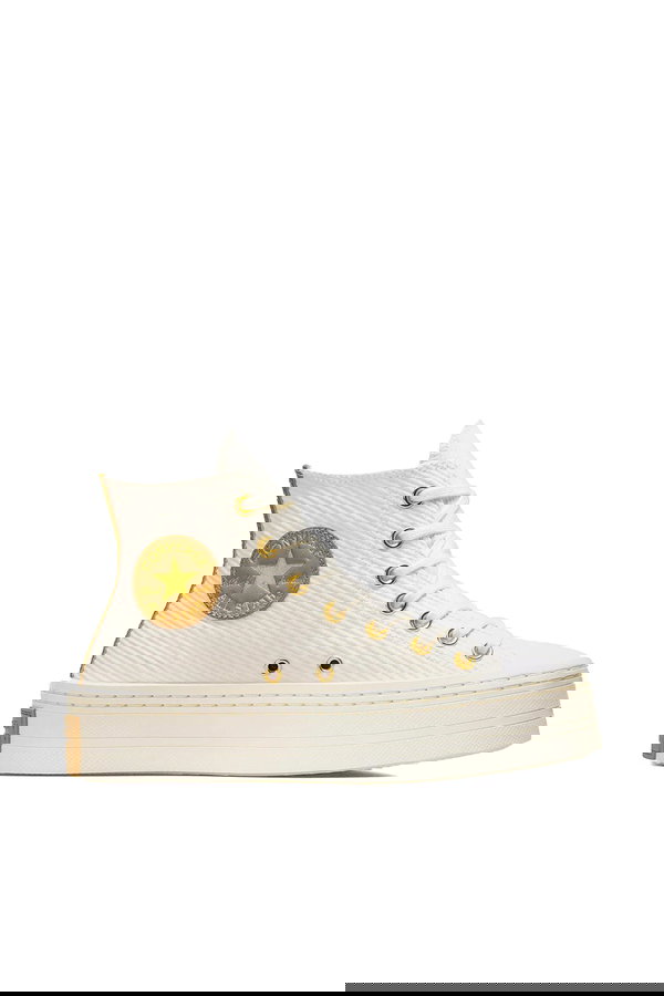 Converse Chuck Taylor All Star Modern Lift Corduroy Kadın Platform Sneaker KREM