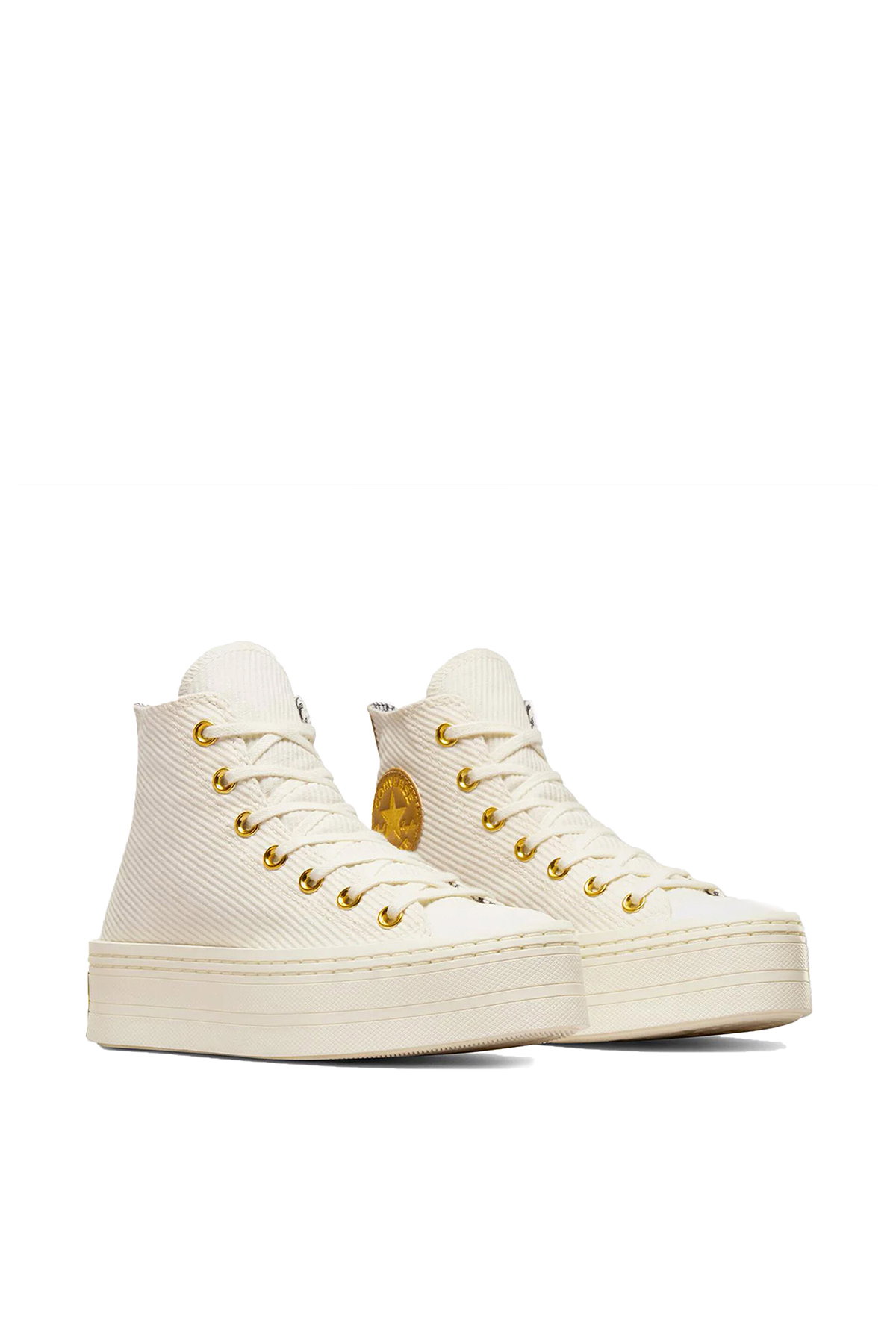 Converse Chuck Taylor All Star Modern Lift Corduroy Kadın Platform Sneaker KREM