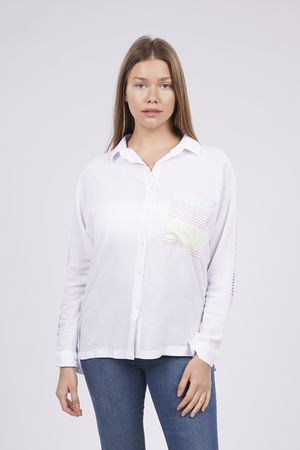 Gabria Cep Çizgili Gömlek Gabria Cep Çizgili Gömlek