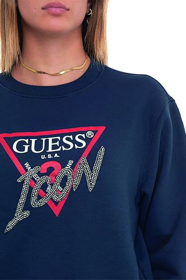 Guess Baskılı Kadın Sweat BEYAZ