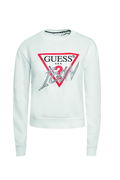 Guess Baskılı Erkek Sweat BEYAZ