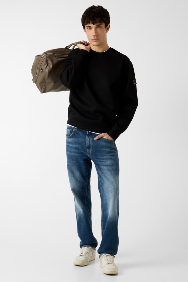 Guess Bisiklet Yaka Erkek Sweat SIYAH