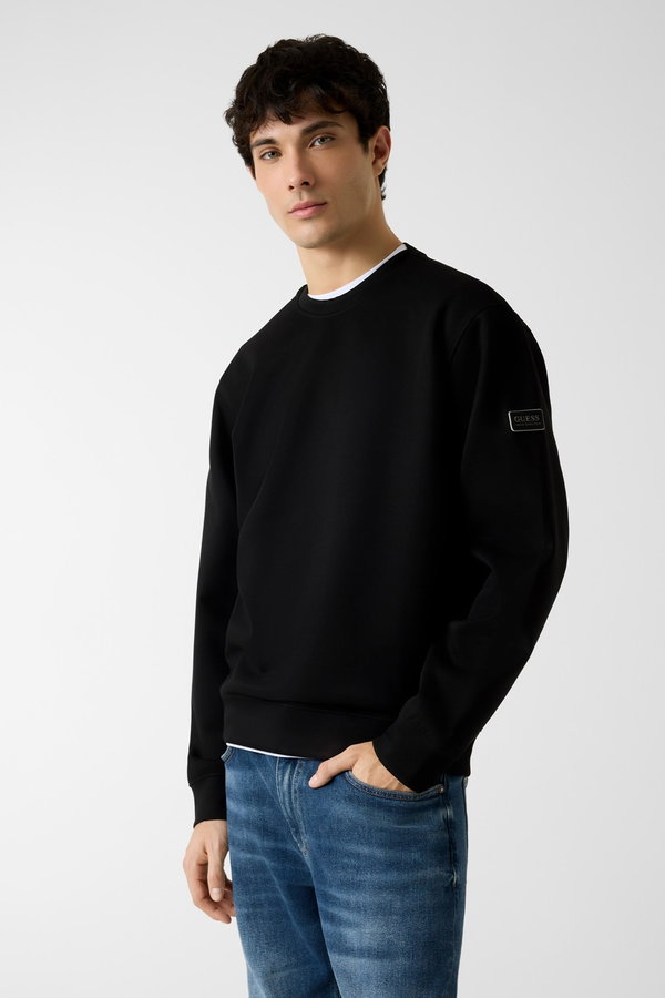 Guess Bisiklet Yaka Erkek Sweat SIYAH