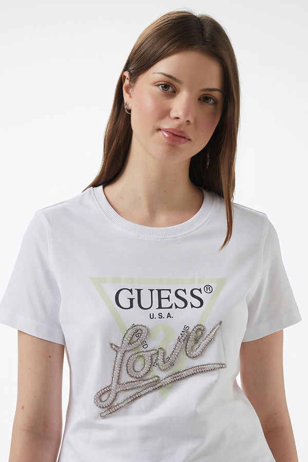 Guess Kadın T-shirt Beyaz