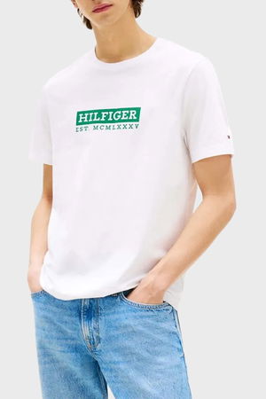 Tommy Hilfiger Erkek T-shirt Beyaz
