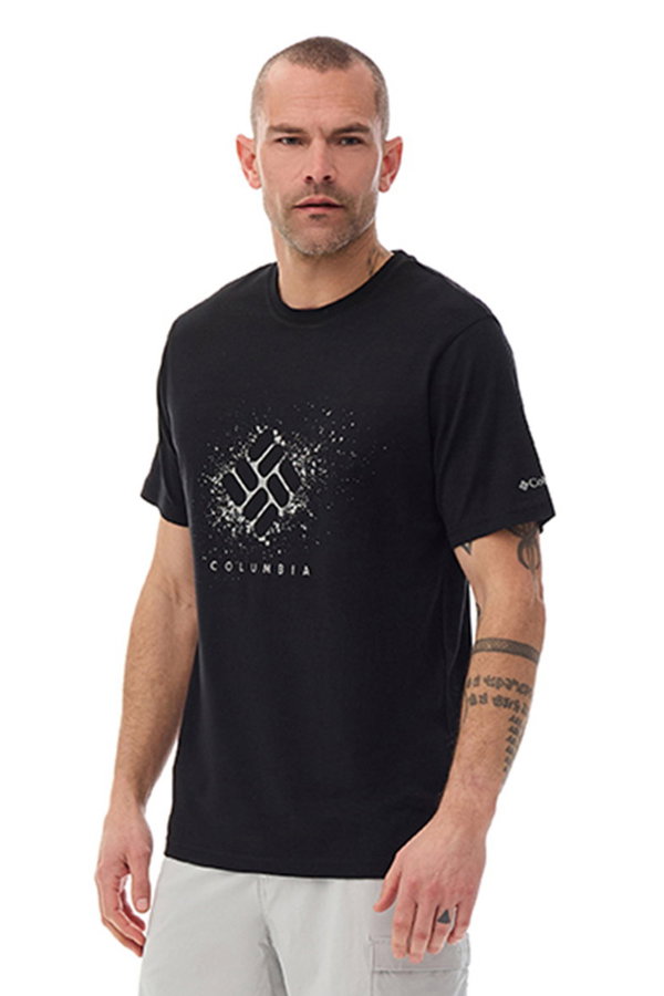 Columbia Erkek Bisiklet Yaka T-shirt SIYAH