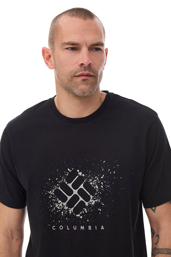 Columbia Erkek Bisiklet Yaka T-shirt SIYAH