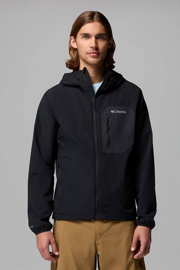 Columbia Kapüşonlu Erkek Softshell Mont SİYAH