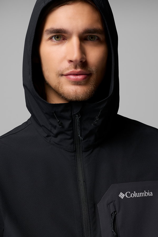 Columbia Kapüşonlu Erkek Softshell Mont SİYAH