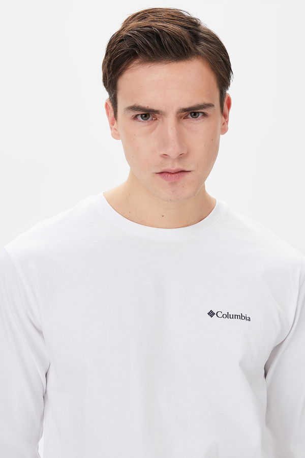 Columbia Erkek Uzun Kollu T-shirt Beyaz Columbia Erkek Uzun Kollu T-shirt Beyaz