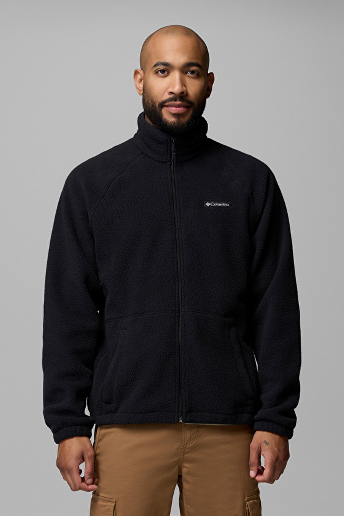 Columbia Timber Crest MTR Fleece Erkek Fermuarlı Polar SIYAH