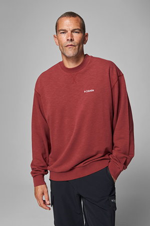 Columbia Triangle Crewneck Erkek Sweatshirt BORDO