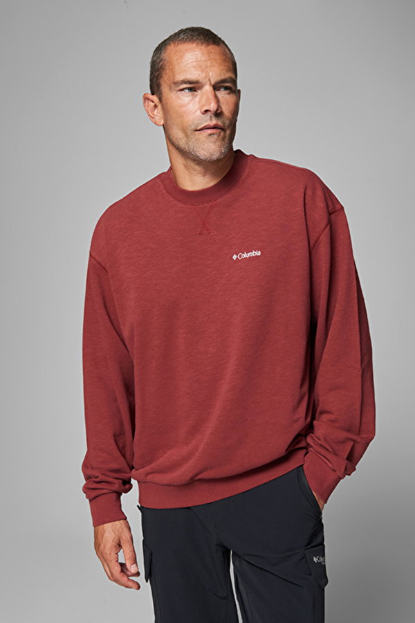 Columbia Triangle Crewneck Erkek Sweatshirt BORDO