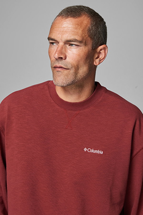 Columbia Triangle Crewneck Erkek Sweatshirt BORDO