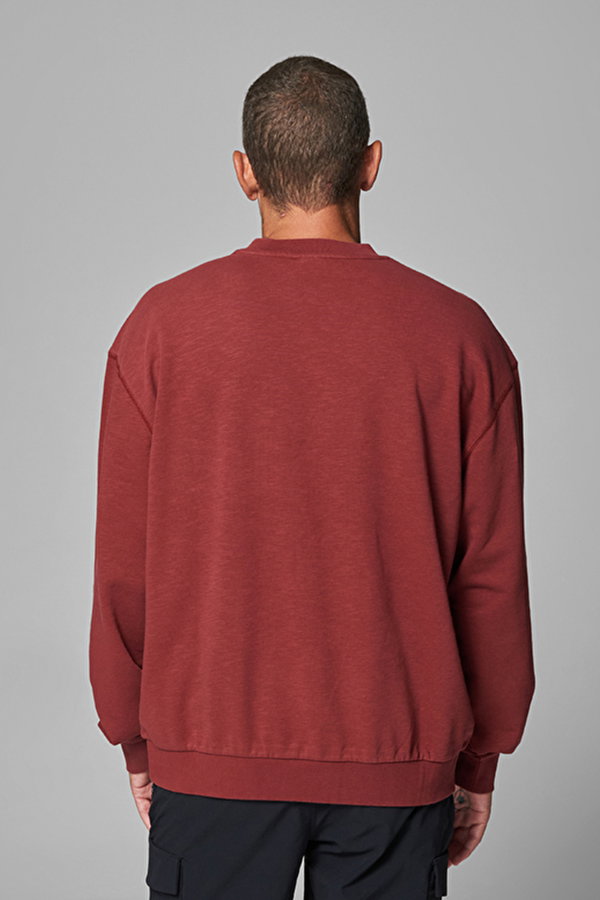 Columbia Triangle Crewneck Erkek Sweatshirt BORDO
