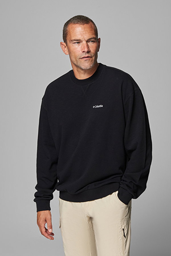 Columbia Triangle Crewneck Erkek Sweatshirt SIYAH