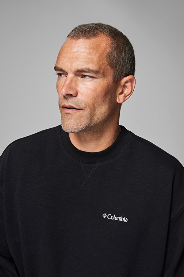 Columbia Triangle Crewneck Erkek Sweatshirt SIYAH