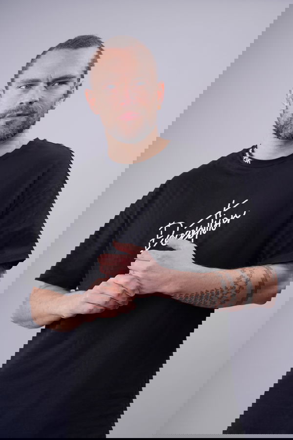 Deceptıon Baskılı Oversize T-shirt SIYAH Deceptıon Baskılı Oversize T-shirt SIYAH