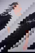 Deceptıon Baskılı Oversize T-shirt SIYAH