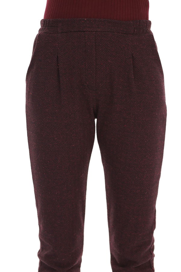 Desenli Pantolon BORDO Desenli Pantolon BORDO