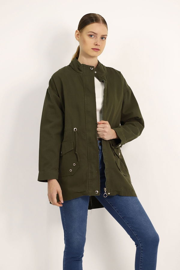 Dik Yaka Gabardin Mont HAKI Dik Yaka Gabardin Mont HAKI