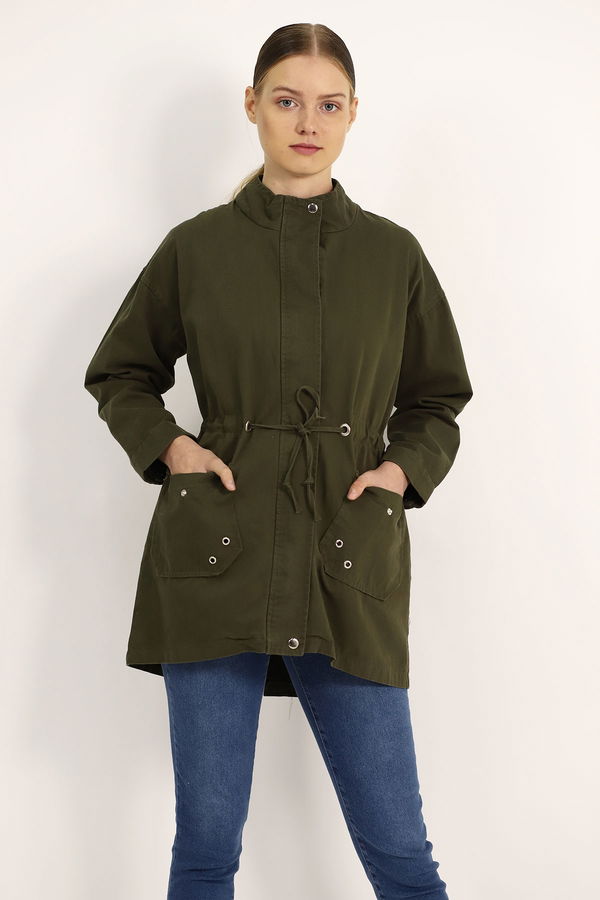 Dik Yaka Gabardin Mont HAKI Dik Yaka Gabardin Mont HAKI