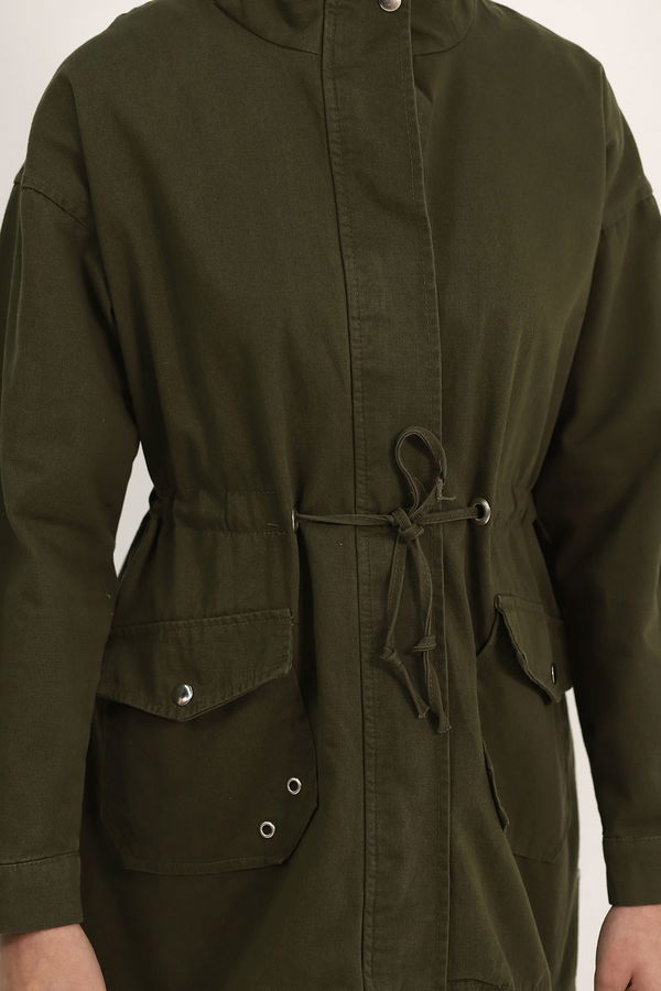 Dik Yaka Gabardin Mont HAKI Dik Yaka Gabardin Mont HAKI