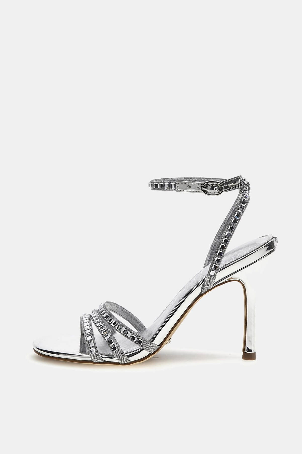 Guess Divinit Lamine Topuklu Ayakkabı GÜMÜŞ Guess Divinit Lamine Topuklu Ayakkabı GÜMÜŞ