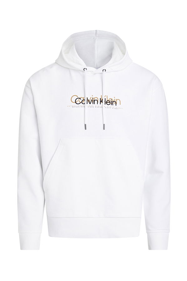 Calvin Klein Baskılı Kapüşonlu Erkek Sweat BEYAZ