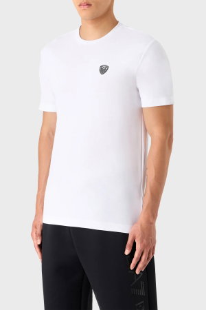 EA7 Erkek Bisiklet Yaka T-shirt Beyaz