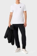 EA7 Erkek Bisiklet Yaka T-shirt Beyaz