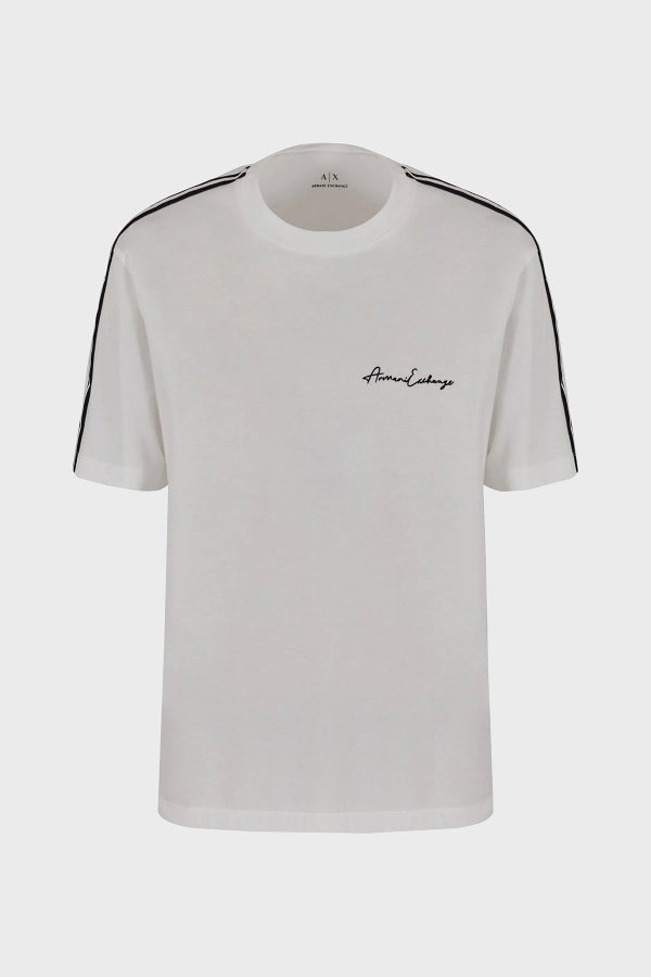 EA7 Erkek Bisiklet Yaka T-shirt Beyaz