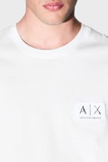 EA7  Erkek Bisiklet Yaka T-shirt Beyaz