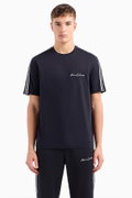 EA7 Erkek Bisiklet Yaka T-shirt LACIVERT