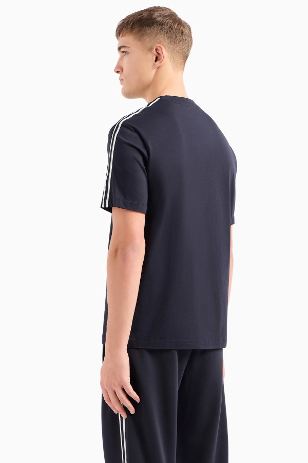 EA7 Erkek Bisiklet Yaka T-shirt LACIVERT
