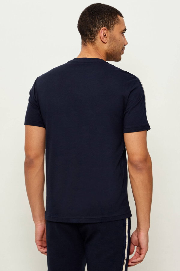 EA7  Erkek Bisiklet Yaka T-shirt LACIVERT