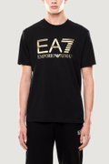 EA7 Erkek Bisiklet Yaka T-shirt SIYAH