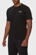 EA7 Erkek Bisiklet Yaka T-shirt SIYAH
