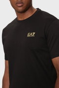 EA7 Erkek Bisiklet Yaka T-shirt SIYAH